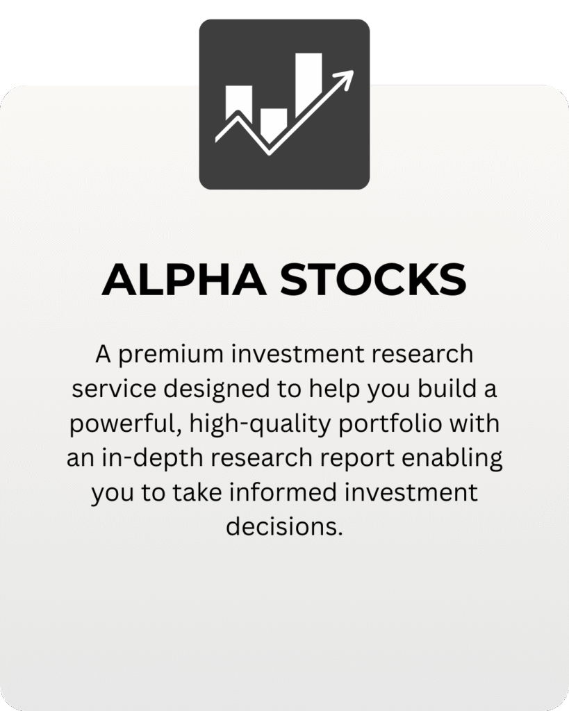 Alpha Stocks investment research service for portfolio building and informed investing