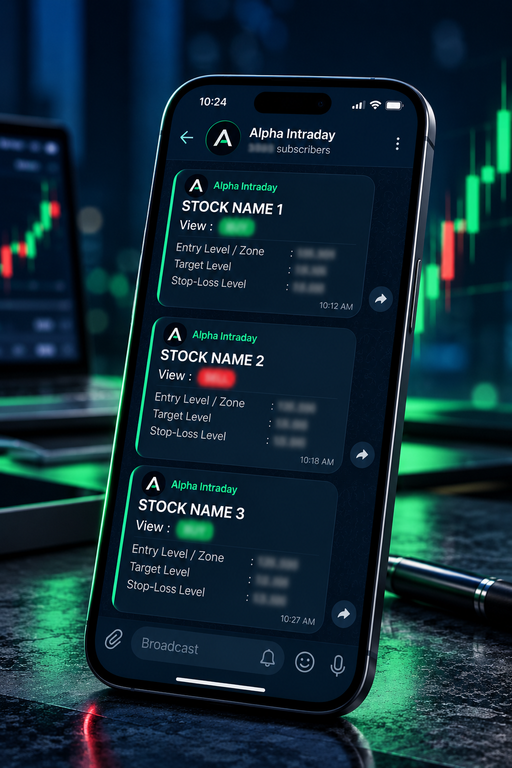 Illustrative Alpha Intraday Telegram research communication